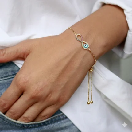 ladies infinifive evil eye bracelet 2