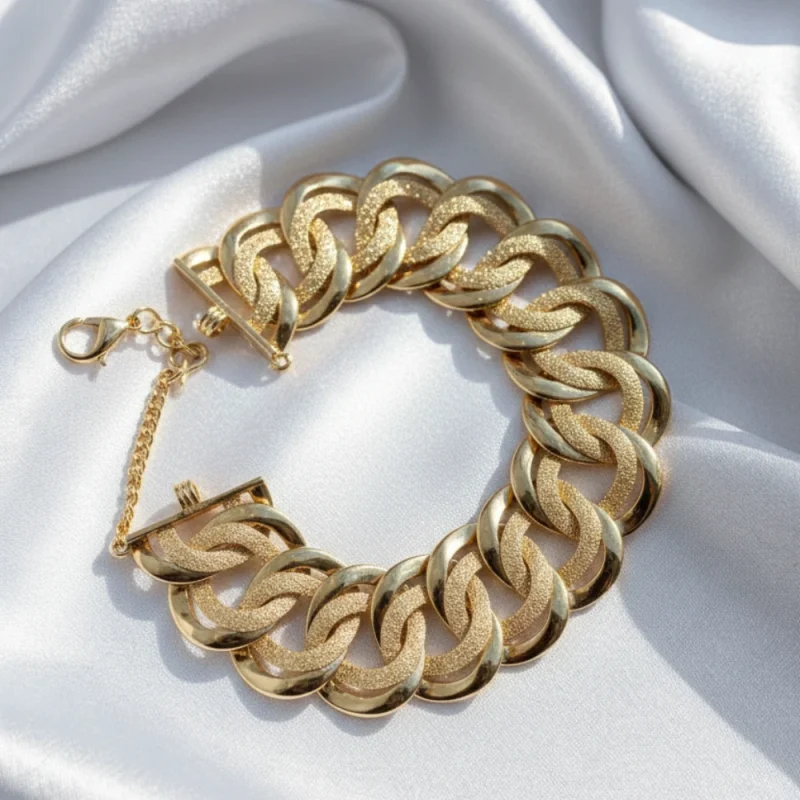 mens double cuban link bracelet 1