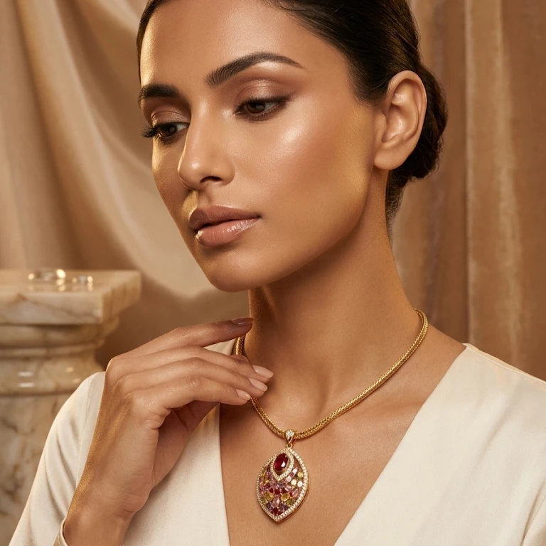 Classic Gold Short Pendant Chain 2