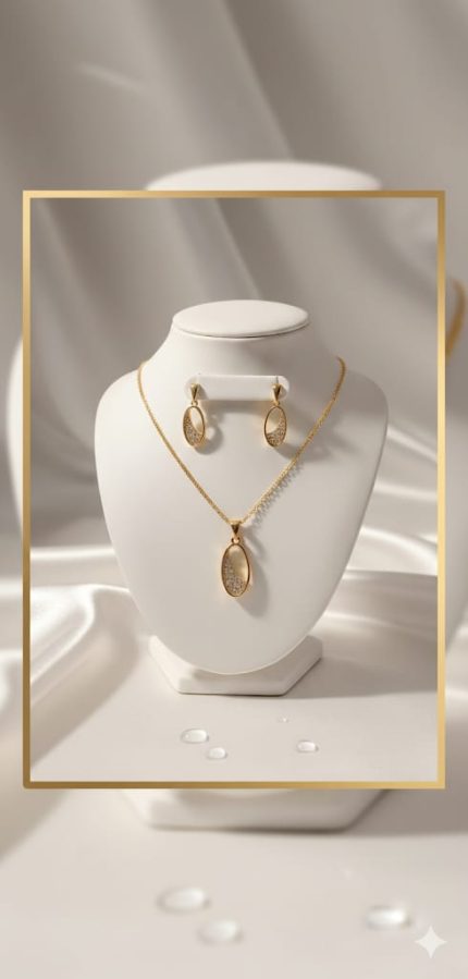 Dainty Chain with Imperial Drop Pendant 1