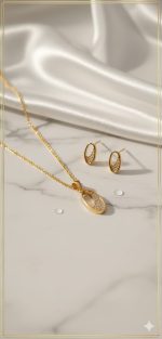 Dainty Chain with Imperial Drop Pendant 2