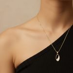 Dainty Chain with Imperial Drop Pendant 3