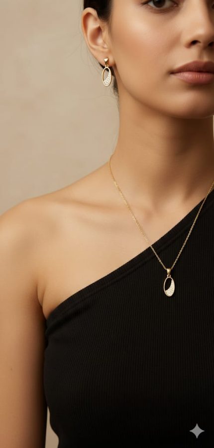 Dainty Chain with Imperial Drop Pendant 3